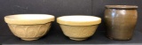 (2) Vintage Mixing Bowls (England) & Stoneware