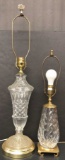 (2) Crystal Table Lamps--32 1/4