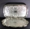 (2) Oneida Rectangular Silver Plate Trays:15 1/8