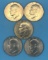 (5) U. S. Bicentennial Eisenhower Silver Dollars