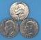 (3) 1971 U. S. Eisenhower  Silver Dollars--(2)