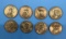 (8) U. S. Mint Presidential Dollar Coins, Golden