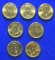 (7) U. S. Mint Presidential Dollar Coins, Golden