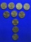 (9) U. S. Mint Sacagawea Dollar Coins & (1)