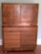 Art Deco Burl Walnut  Armoire--has key to lock--