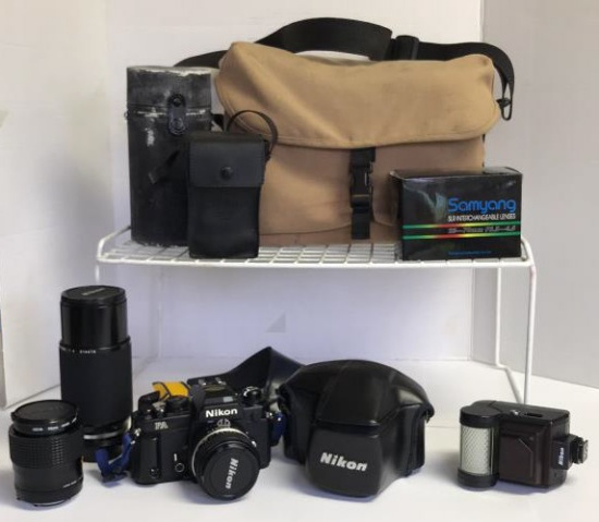Nikon FA 35 mm SLA Camera with Case,