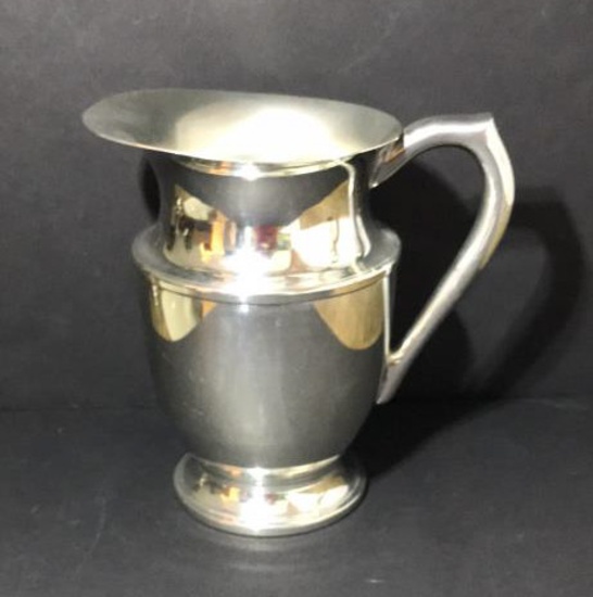 Footed Silver Plate Pitcher--8 1/8" High