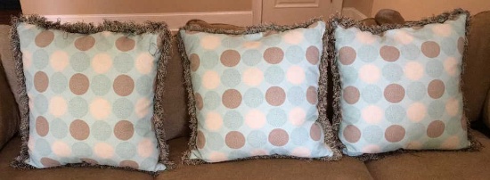 (3)Custom Made  Decorative Throw Pillows