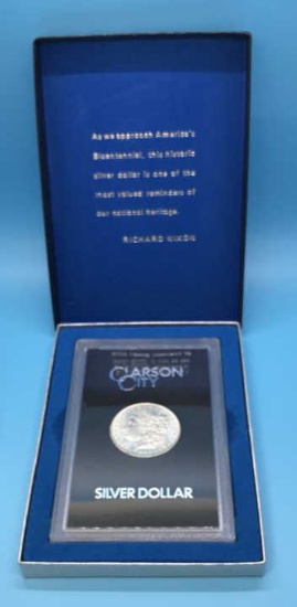 1882 Carson City Morgan Silver Dollar in GSA Box
