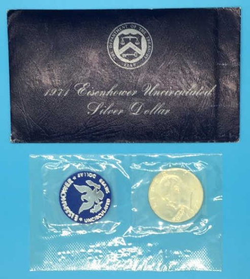 1971 S Eisenhower Uncirculated Silver Dollar in
