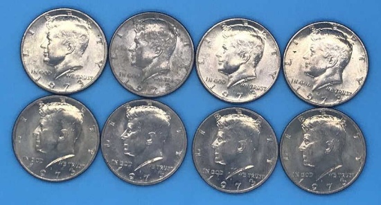 (8) 1973 U. S. Kennedy Half Dollars--D Mint Mark