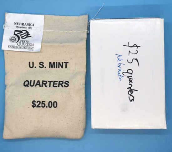 $25.00 United States Mint State Quarters--Nebraska