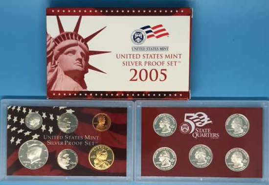 2005 United States Mint Silver Proof Set with COA