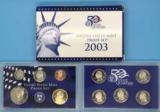 2003 United States Mint Proof Set with COA