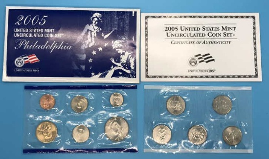 2005 Uncirculated Coin Set with COA--Philadelphia