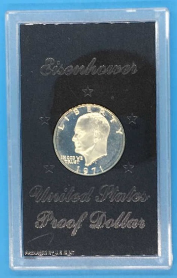 1971 S Eisenhower Silver Dollar Proof in Original