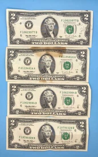 (4) 1995 $2.00 Bills