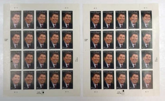 2004 37 Full Sheet of (20) 37 Cent Ronald Reagan