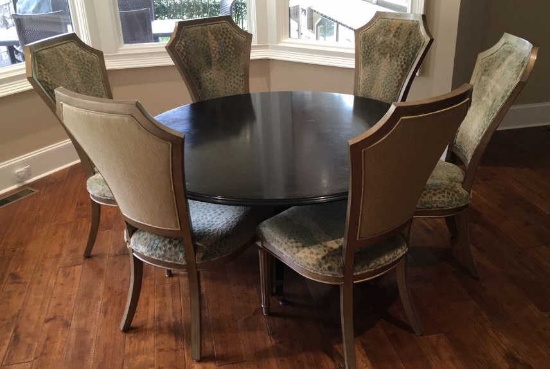 Expresso Round Dining Table & (6) Dining