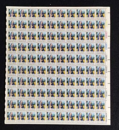 (100) 1979 Christmas U. S. Postage Stamps--