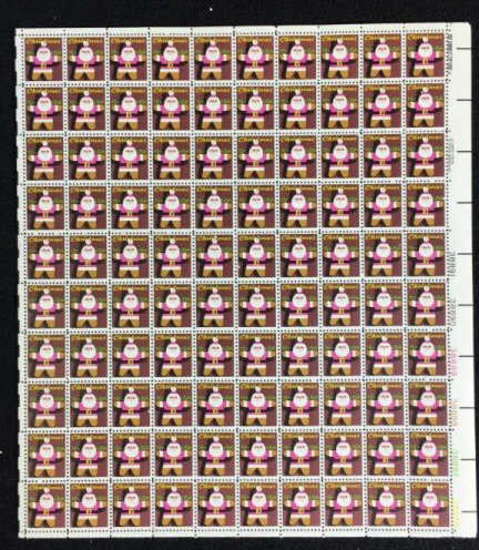 (100) 1979 Santa Claus Ornament Stamps--15 Cents