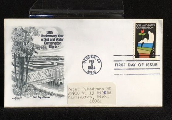 (25) 1984 U. S. Postage First Day Covers--20 Cents