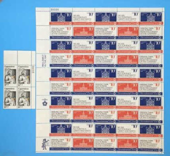 1973 and 1974 U. S. Postage Stamps:  (4) Nicholaus