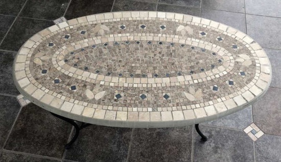 Oval Outdoor Coffee Table--41 1/2" x 23 1/2",