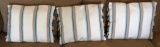(3) Custom Made Throw Pillows 16 1/2” x 13 1/4”