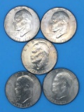 (5) U. S. Bicentennial Eisenhower Silver Dollars