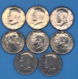 (8) 1973 U. S. Kennedy Half Dollars:  (6) with D