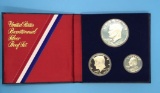 U. S. Bicentennial Silver Proof Set, (3) Coins