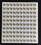(100) 1979 Christmas U. S. Postage Stamps--