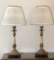 (2) Table Lamps with Custom Lamp Shades-