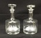 (2) Crystal Decanters with Cut Ship Design,