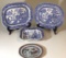 (3) Antique Blue & White Transferware Items and