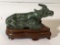 Chinese Carved Green Hardstone Reclining Water