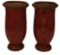 Pair of Ceramic Footed Vases-- 12  1/2