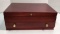 Wooden Lift-Top Silver Chest with Brass