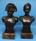 Pair of Bronze Bust Bookends of Napoleon &