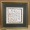 Framed and Matted Needlepoint - 14 1/4” x 14 1/2”