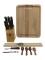 Knife Block & Knives, Wooden Cutting Board,