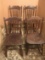 Set of (4) Vintage Spindle Back Dining Chairs