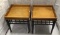 (2) Bunching Tables on Metal Casters--27 1/2