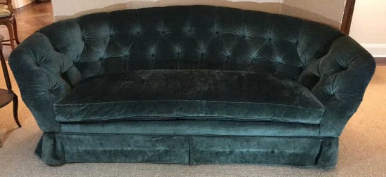 Green Upholstered Sofa - 85” Long