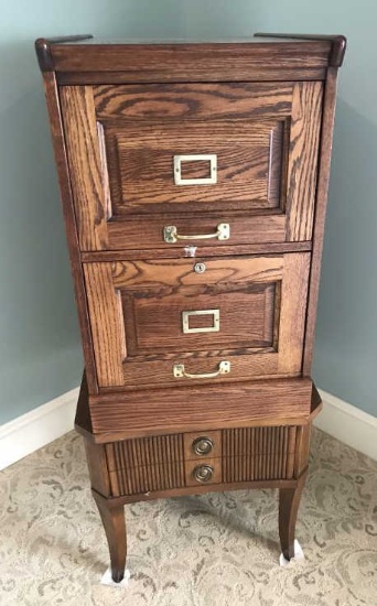 Oak File Cabinet