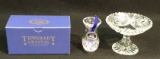 (2) Cut Crystal Items:  Antique Footed Cut Glass