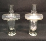 (2) Crystal Vases - 9