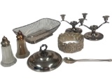 Assorted Silver Plate Hollowware: (2) Double