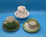(3) Demitasse Cups and Saucers